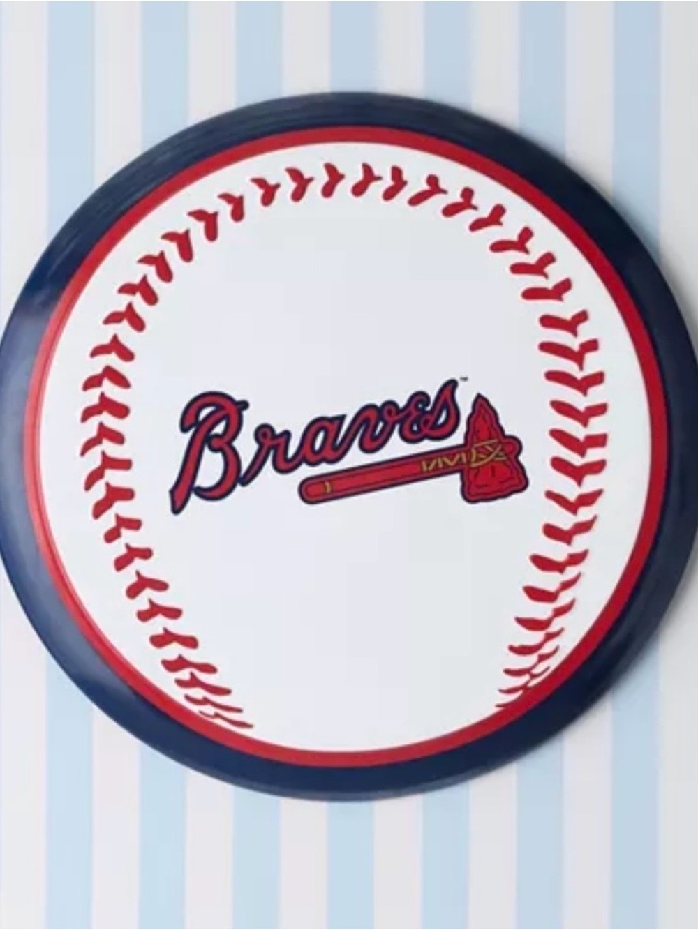 MLB Atlanta Braves Button Wall Sign 23”in